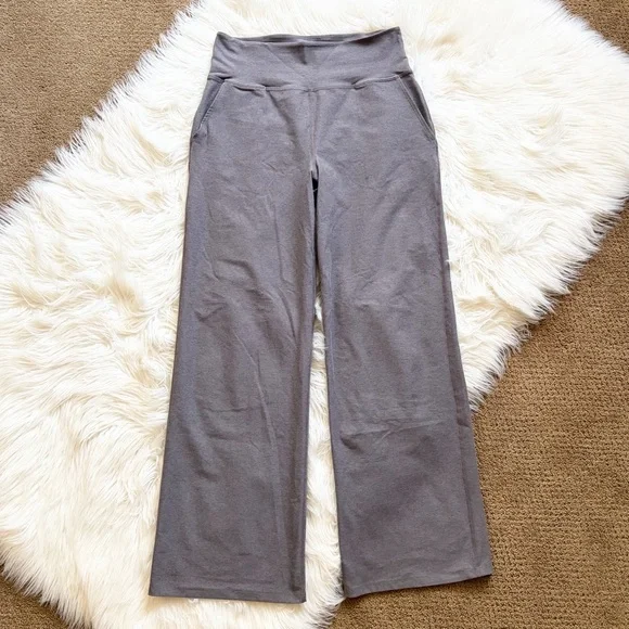 Beyond Yoga Spacedye Laid Back Wide Leg Pant True Gray Heather Medium M - Picture 1 of 5